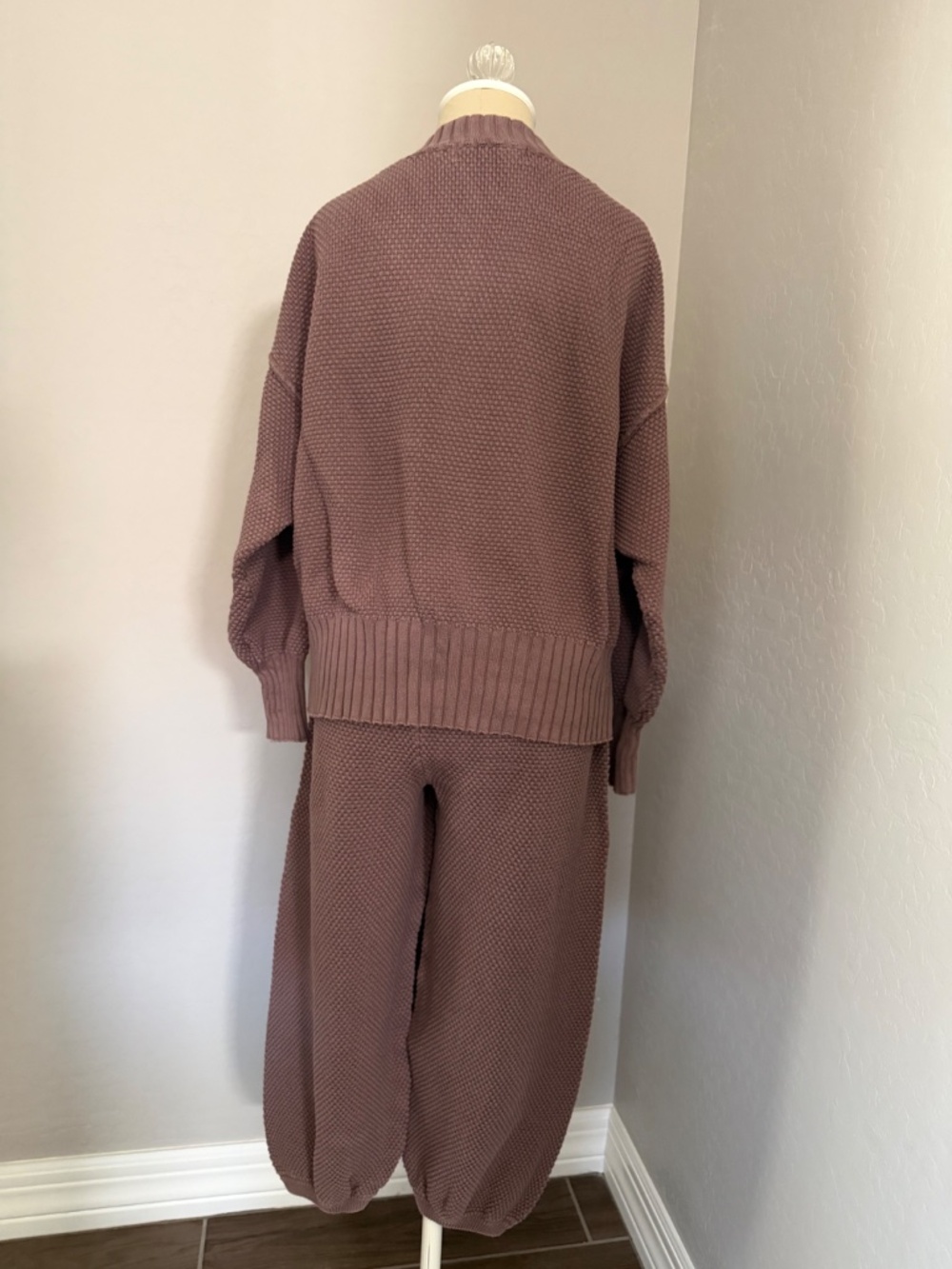 Free People Hailee Cardigan and Pant Cotton Set FP Beach Gulf Cocoa Size Small - Picture 8 of 10